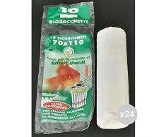 PETER Set 24Â Sacs Poubelle Humide 70Â x 110Â Mater-b x10Â Rouleau Organisation de la Poubelle, Multicolore, Unique