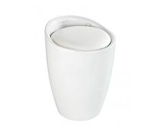 WENKO DIE BESSERE IDEE Tabouret de Douche Candy Blanc Mat