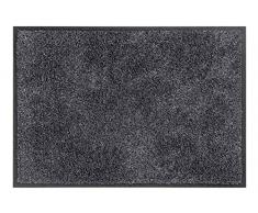 Hamat Tapis dEntrÃ©e Mistral Lavable en Coton et Polyester Gris Anthracite, 75X85 Cm