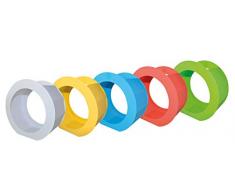 Marpa Jansen Anneaux de Lanterne Ronds â en Carton Photo colorÃ© â Ã Coller â (Ã 22 cm, Profondeur env. 10 cm - FenÃªtre : Environ Ã 16 cm, 5 piÃ¨ces, 300 g/m2, 5 Couleurs Assorties.