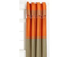 Fouta FutÃ©e Rideau prÃªt-Ã -Poser avec Anneaux, en fouta pour Une Ambiance de Vacances avec flexibilitÃ© de Hauteur, Coton, Multicolore, 280x140 cm