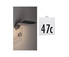 Paulmann 94253 Panneau de numÃ©ros de maison pour extÃ©rieur solaire Soley Accessoires MÃ©tal Blanc 0 W