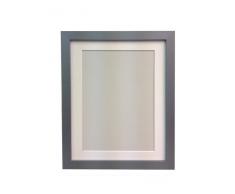 FRAMES BY POST Porte Photo 25 mm de Largeur H7 avec embase Blanche 8 x 6-Pouces pour Photo de 6 x 4-Pouces, Argent