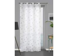 Soleil docre Lina Voilage, Polycoton, Blanc, 140 x 250 cm