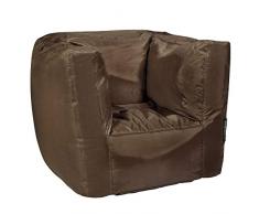 Pushbag Pouf, Polyester, Marron, 60 x 55 cm