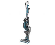 BLACK+DECKER CUA525BH-QW Aspirateur balai sans fil - 18 V - 2,5 Ah - Autonomie: 60 min - Base de charge - 1 brosse 3en1, longue brosse et 1 sangle 46, 1 liters, Bleu