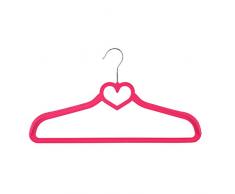 JVL Cintre Fin en Velours pour vêtements antidérapants et Peu encombrants Noir/Bleu/Rose