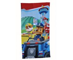Aymax Sprl Serviette de Plage Paw Patrol 4 100% Polyester Microfibre, Couleur Unie, 70 x 140 cm