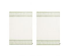 Coucke Lot de 2 torchons Opale, Lin, Amande, 75x50 cm