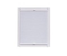 Sunl INES Store plissé nid dabeille fabriqué en Allemagne, occultant, Wohn-Guide Klemmfix Rail, 70 x 150, Plastique, Blanc, 70 x 2.3 x 150 cm