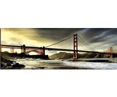 Legendarte PL-127 Tableau Icône américaine. Impression Digitale sur Toile, cm. 30x90, Lienzo, Multicolor