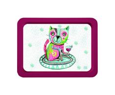 Allen Designs Deco Vide Poche Motif Chat, Grande Mesure, mÃ©tal, Multicolore, 35Â x 25Â x 25Â cm
