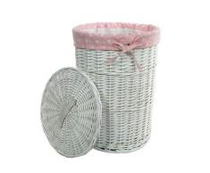 Dvier vwwk-22wrd B Panier Ã Linge, Panier, Blanc, 39Â x 39Â x 54Â cm