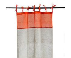 Thedecofactory 112517 Voilage, Polyester, Orange, 110 x 250 x 3 cm