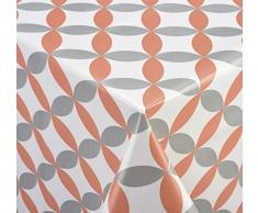 Venilia Rectangle Nappe Luna Orange Linge de Table Toile cirÃ©e Maintenance rÃ©duite hydrophobes, Polyester, PVC, rectangulaire, 140Â x 200Â cm, 55033, 140 x 200 cm