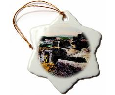 3dRose Vintage ArchÃ©ologie Biblique Cana de GalilÃ©e IsraÃ«l Lanterne Magique Flocon de Neige Ornement, Multicolore, 7,6Â cm