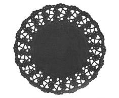Garcia de Pou 250 unité Ronde napperons, 11.5 cm, Papier, Noir, 11.5 x 30 x 30 cm