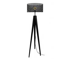 Tosel 51355 Lampadaire 1 LumiÃ¨re Acier, E27, 40 W, Blanc, 30 x 160 cm