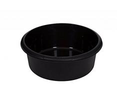Whitefurze Grand Bol Rond, Plastique, Noir, Blanc, 20Â x 12Â x 12Â cm