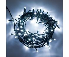 XMASKING Guirlande Lumineuse Musicale 14,5 m, 200 LED Blanc Froid, câble Vert