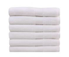 Westward Ho! Serviette de Bain en Coton (Pack of 6, 500GSM), 100%, Blanc, 70x125 cm