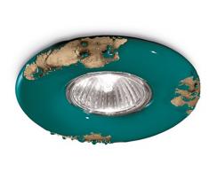 ferroluce rétro spot à encastrer avec GU10, vert