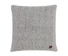Marc OPolo Javik Cushion Coussin, 70% Cotton 20% Acrylic 10% Polyester, Grey, 50 cm x 50 cm