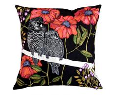 Nadja Wedin design Chouettes Angry Birds â Housse de Coussin en Velours 48 x 48 cm, Multi