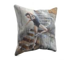 Picanova Coussin dÃ©coratif, Satin, Multicolore, 40 x 40 cm