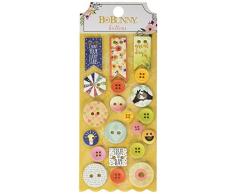 Bo Bunny Calendrier Girl Boutons, Acrylique, Multicolore