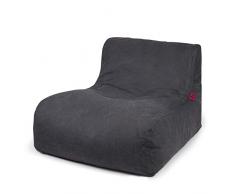 Outbag New Lounge Pouf, Coton, Noir, 120 x 90 cm