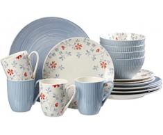 Ritzenhoff & Breker Julia Service de table 16 piÃ¨ces Service combinÃ© bleu