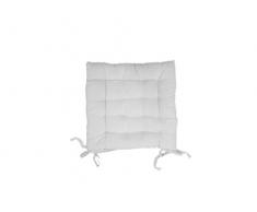 Soleil docre 005553 Panama Dessus de chaise capitonnÃÂ© Coton Blanc 40 x 40 x 5 cm