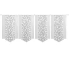 Home Fashion 094630â0101Â 125Â x 57Â cm Panneau Coulissant Jacquard Set, Plastique, Blanc, 145Â x 57Â cm
