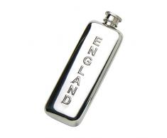 Edwin Flasque Bouteille & Co SpiritÂ âÂ Design Uni de Coffre avec 3D Inscription Angleterre et Doux en Forme dangle, 3Â oz, en Ã©tain