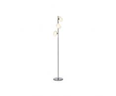 Brilliant 22559/15 Fonda Lampadaire avec 3 LumiÃ¨res, MÃ©tal/Verre, G9, 33 W, Chrome