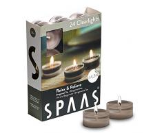 Spaas 24 Claires ParfumÃ©es Cire de Paraffine Gobelet Plastique Gris Chaud 38 mm x H 19 mm