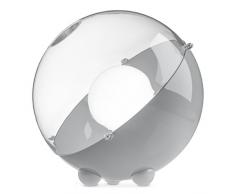 Koziol 1912454 Lampe de Sol Orion, Thermoplastique/Acier Inoxydable, E27, Transparent/Gris Froid, 31,5 x 31,5 x 30,5 cm