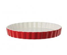 PORCELLANA Arezzo Ã Tarte Plat de Cuisson cm 28, Porcelaine, Rouge, 0.1Â x 0.1Â x 0.1Â cm