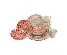Creatable, 21130, série PIEMENTO + SUZANNI rouge, vaisselle, service combiné 16 pièces