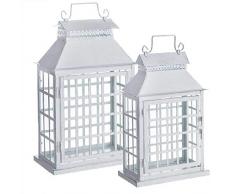 Dcasa Lot de 2 lanternes mÃ©talliques dÃ©coratives Meubles Autocollants dÃ©coration de la Maison Unisexe Adulte, Multicolore (Multicolore), Unique