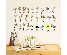 Chispum VIINF237Se - Sticker décoratif, 28 x 31 cm, Design My First Alphabet