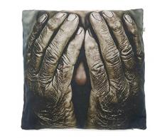 Dutch Decor Coussin Ansege 45x45 cm Marron - Coussins Déco - Oreiller Décoratif - Déhoussable - Zippé