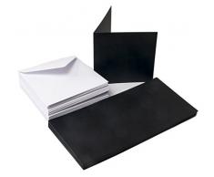 The Paper Palace Le Palais de Papier 50Â Cartes et enveloppes 12,7Â x 12,7Â cm, Noir