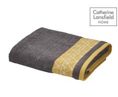 Catherine Lansfield Linéar Diamond Serviette de Bain Gris