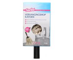 Elliott - Sorbo Premium Tête de Balai à Franges, Coton, Noir, 11 x 11 x 17 cm