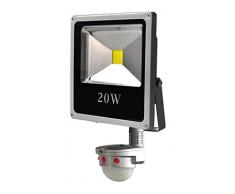 Wonderlamp Projecteur LED avec capteur de mouvement 21 x 11.5 x 9 cm gris
