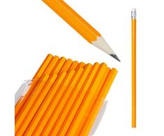 Relaxdays Lot de 100 crayons à papier naturels HB Mines en bois dans un grand pack, kit de stylo, bureau, école, stylo, standard.