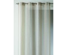 Home Maison HM6927300 Voilage à Rayures Verticales Ton sur Ton Etamine Polyester Lin 145 x 260 cm