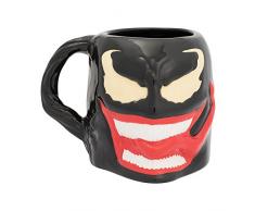 Vandor 26222 Marvel Venom Gobelet de Voyage en Acrylique 454 ML Mug en céramique 20 oz Noir/Rouge